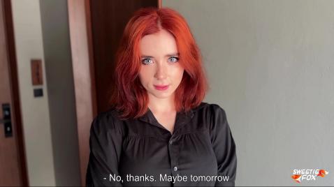 Страстный секс с рыжей сучкой